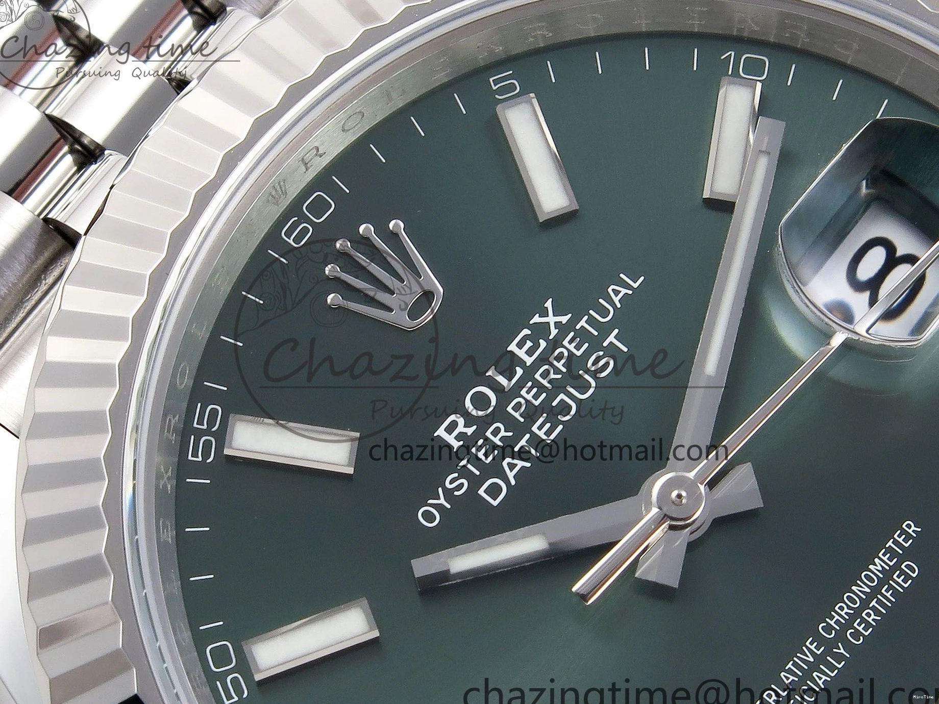 MiroTime 0305 TopPick DateJust 41 126334 C+F 1:1 Best Edition 904L Steel Green Dial on SS Jubilee Bracelet VR 1392